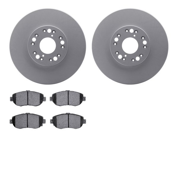 Dynamic Friction Co 4302-75005, Geospec Rotors with 3000 Series Ceramic Brake Pads, Silver 4302-75005